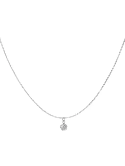 Yehwang Yehwang Ketting met bloemenbedel | Zilver