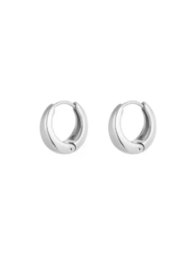 Yehwang Yehwang Medium basic hoop oorbellen | Zilver