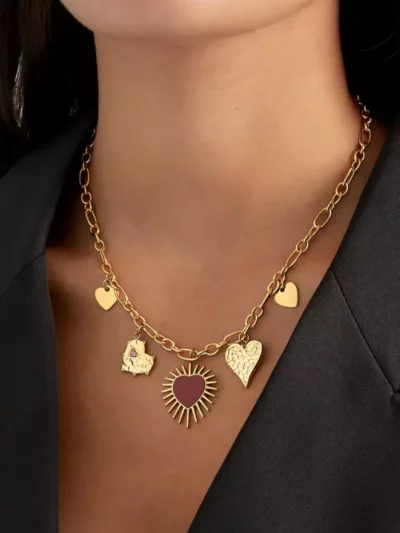 Yehwang Yehwang Endless hearts ketting | Zilver