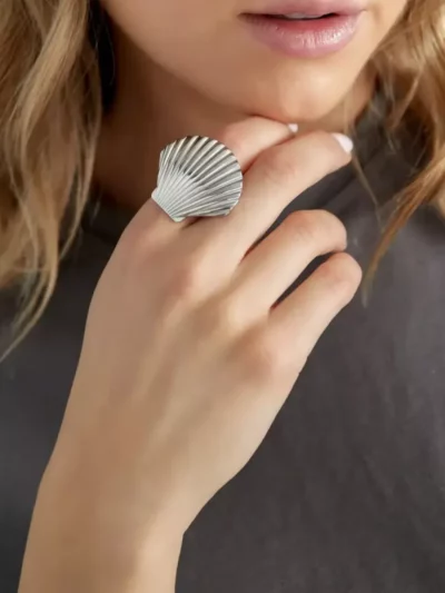 Yehwang Yehwang Shell statement ring | Zilver