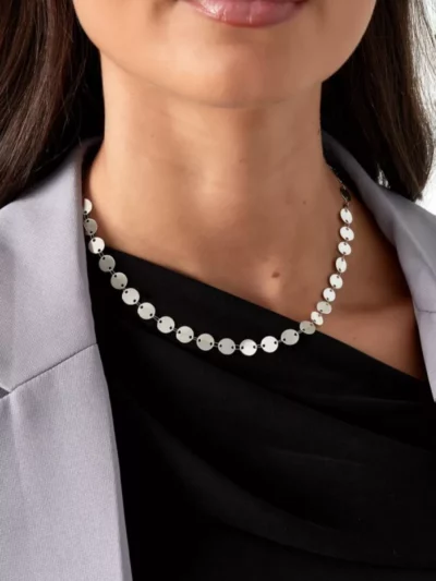 Yehwang Yehwang Simple coin ketting | Zilver