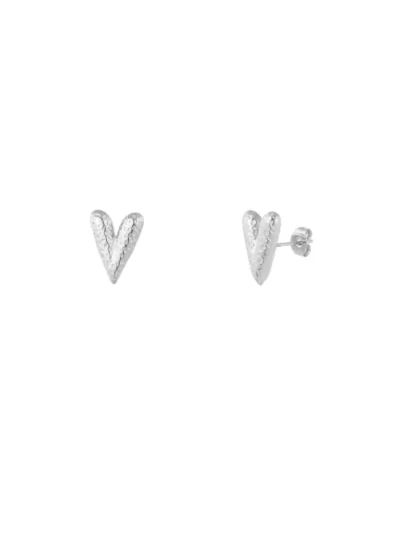 Yehwang Yehwang Hartjes oorstekers structuur | Zilver