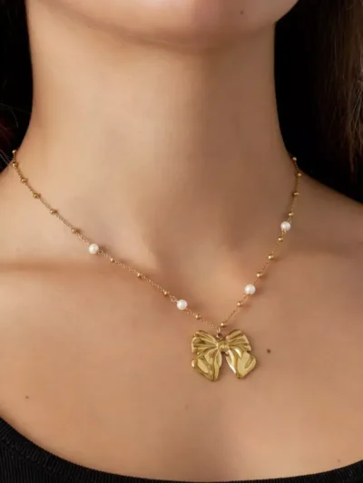 Yehwang Yehwang Ketting baby bow | Zilver