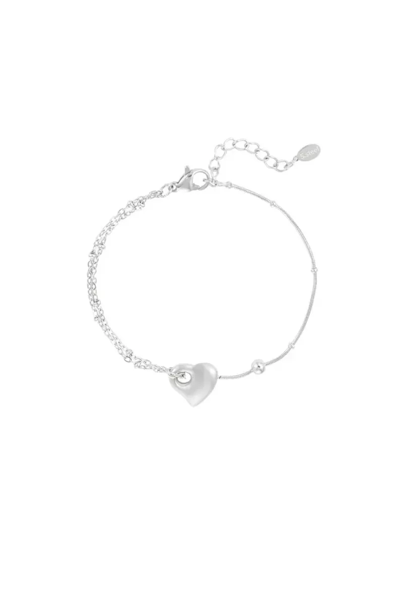 Yehwang Love link armband | Zilver 1 Yehwang Yehwang Love link armband | Zilver