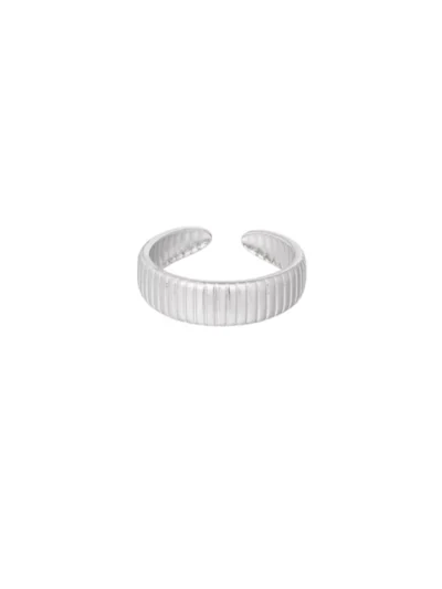 Yehwang Yehwang Ring gestreept | Zilver