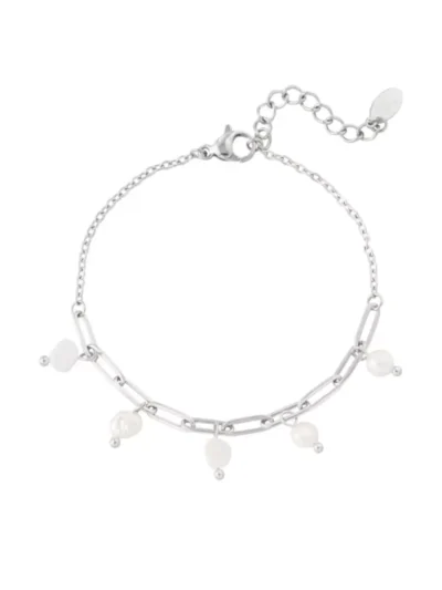 Yehwang Yehwang Schakelarmband met parels | Zilver
