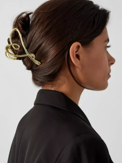Yehwang Yehwang Sleek elegance haarclip | Goud