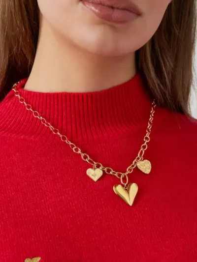 Yehwang Yehwang Triple heart ketting | Zilver