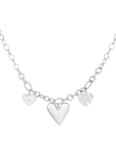 Yehwang Yehwang Triple heart ketting | Zilver