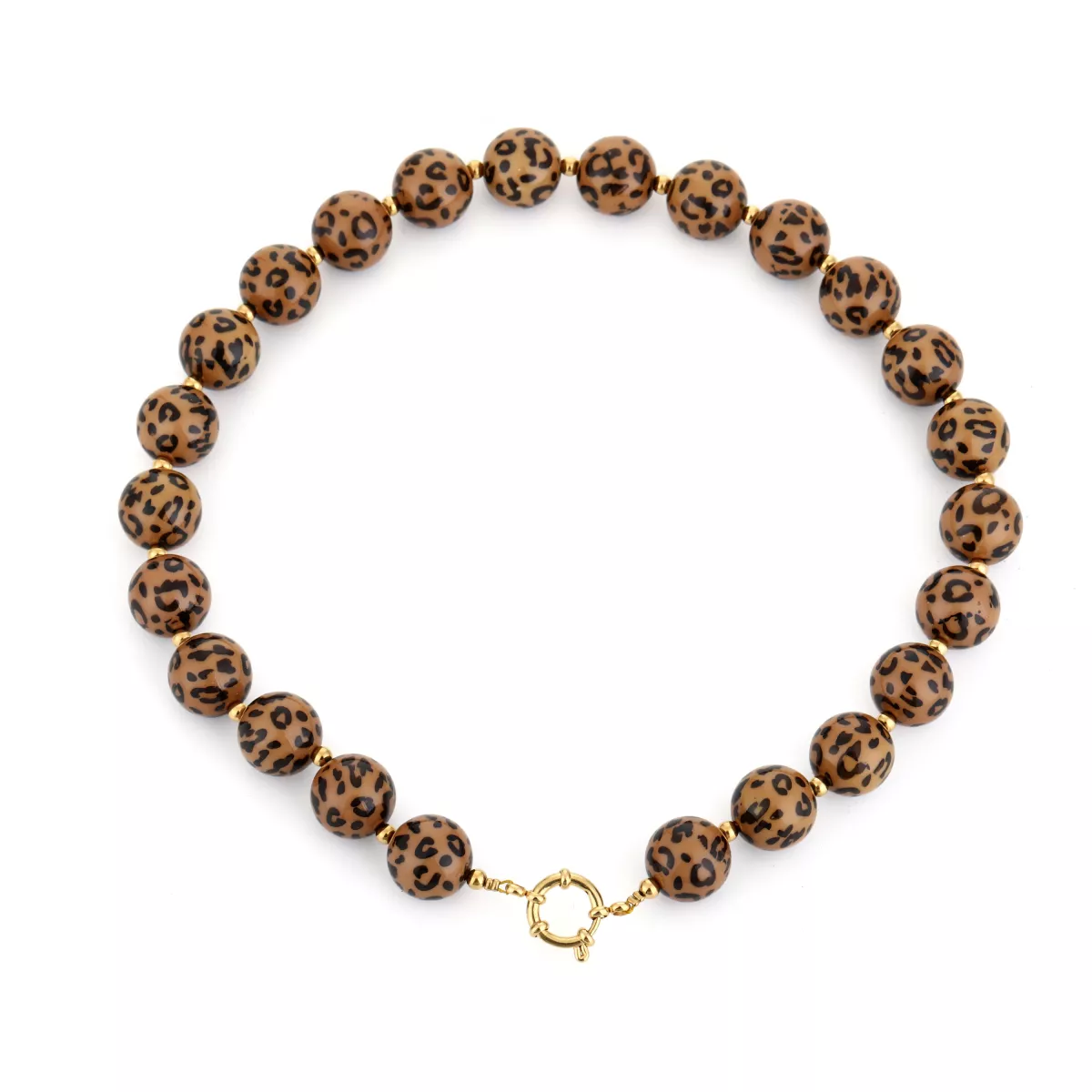 Sunsetfashio Kralen ketting panter | Bruin 1 Sunsetfashio Sunsetfashio Kralen ketting panter | Bruin