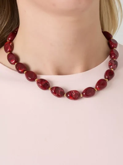 Yehwang Yehwang Acryl kralen ketting | Bruin