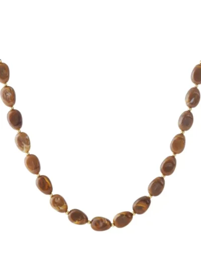 Yehwang Yehwang Acryl kralen ketting | Bruin