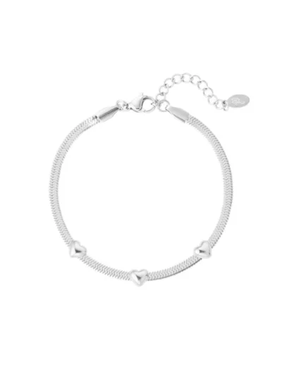 Yehwang Yehwang Armband triple the love | Zilver