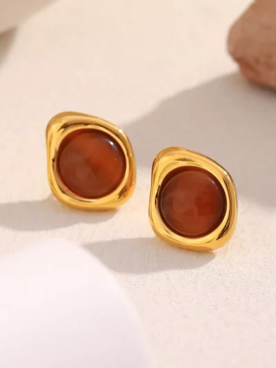 Yehwang Yehwang Klassieke oorstekers | Bruin