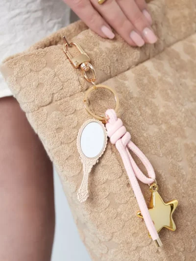 Yehwang Yehwang Tashanger spiegel met ster | Roze