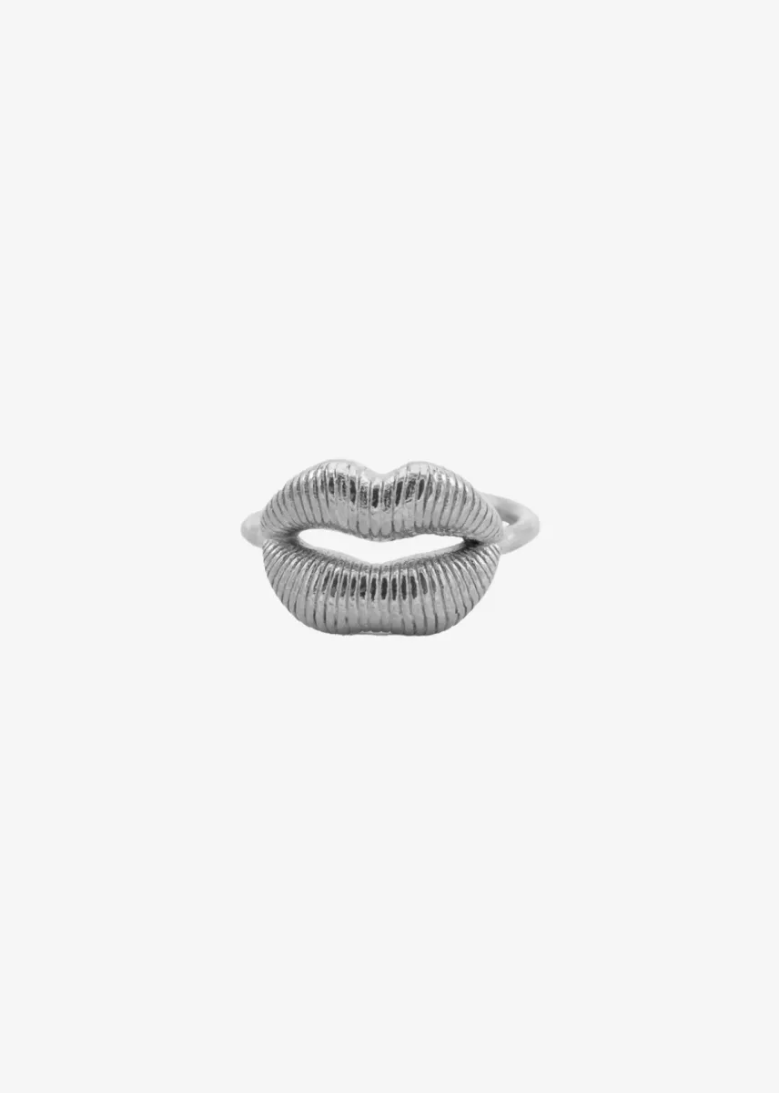 Mi Vida Mi Vida Statement ring lippen | Zilver