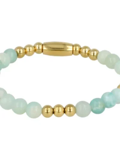 My Bendel My Bendel Armband Amazonite edelsteen | Goud