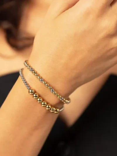 My Bendel My Bendel Armband goud/zilver kralen | Goud