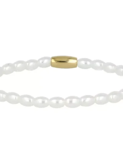 My Bendel My Bendel Armband met witte parel | Goud