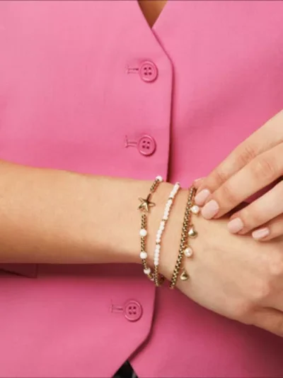 My Bendel My Bendel Armband White Aventurine | Goud