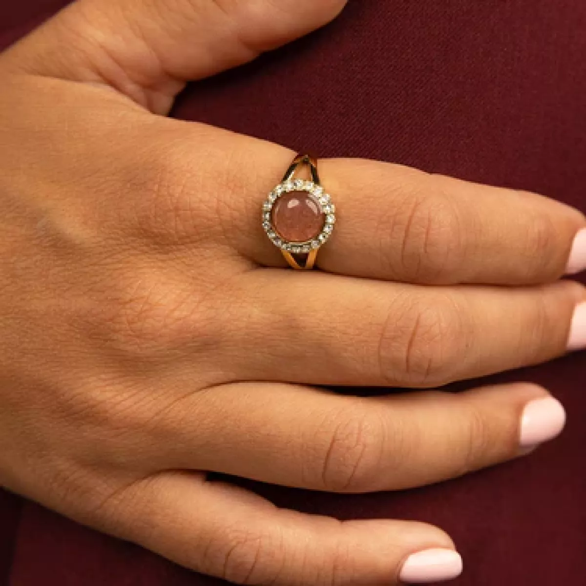 My Bendel Berry quartz ring sprankelend | Goud 2 My Bendel My Bendel Berry quartz ring sprankelend | Goud