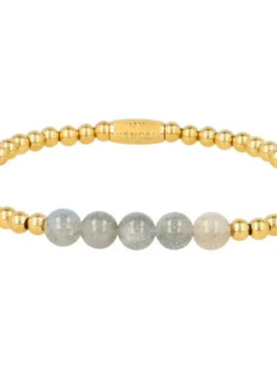 My Bendel My Bendel Edelsteen armband labradorite | Goud