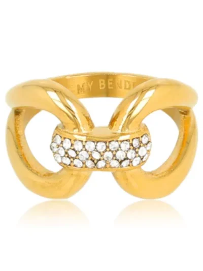 My Bendel My Bendel Elegante ring zirkonia | Goud