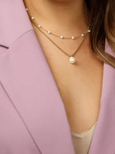 My Bendel My Bendel Ketting met zoetwaterparel | Goud