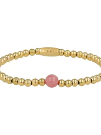 My Bendel My Bendel Kralen armband berry quartz | Goud