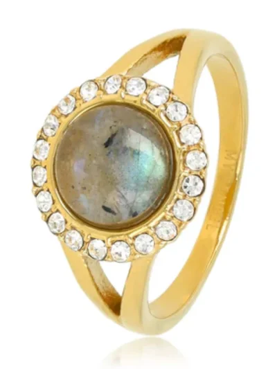 My Bendel My Bendel Labradorite magische ring | Goud
