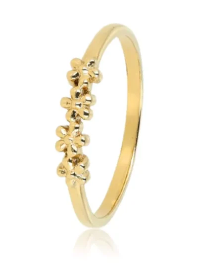 My Bendel My Bendel Ring met bloemetjes | Goud