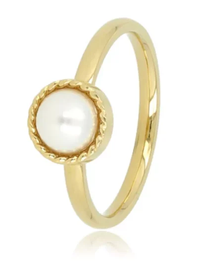 My Bendel My Bendel Ring met witte parel | Goud
