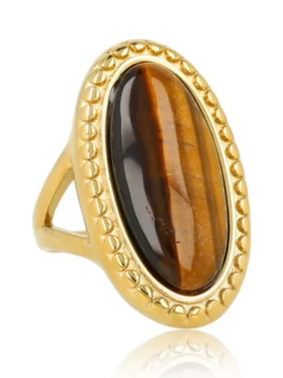 My Bendel My Bendel Statement ring tiger eye | Goud