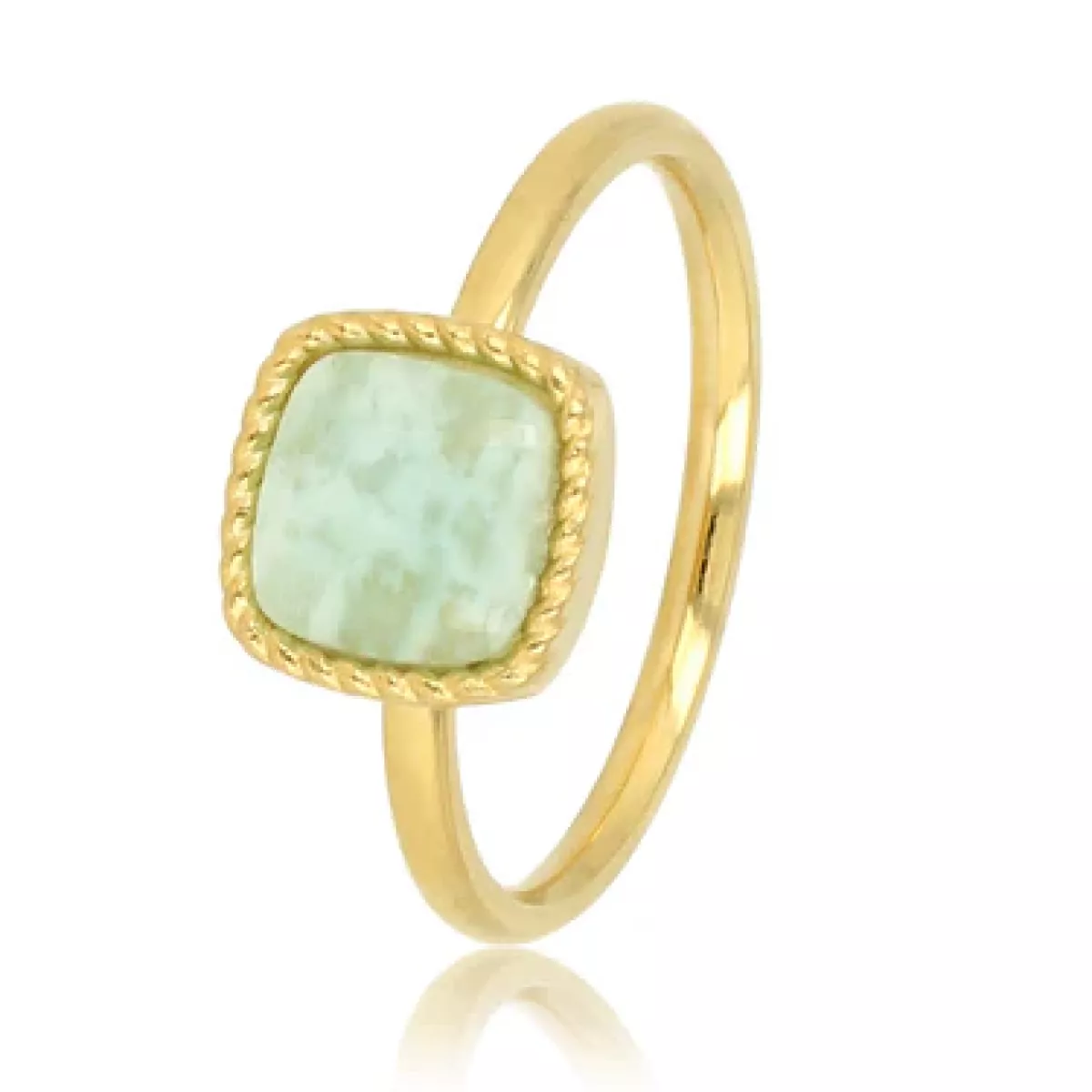 My Bendel Zegelring met Amazonite | Goud 1 My Bendel My Bendel Zegelring met Amazonite | Goud
