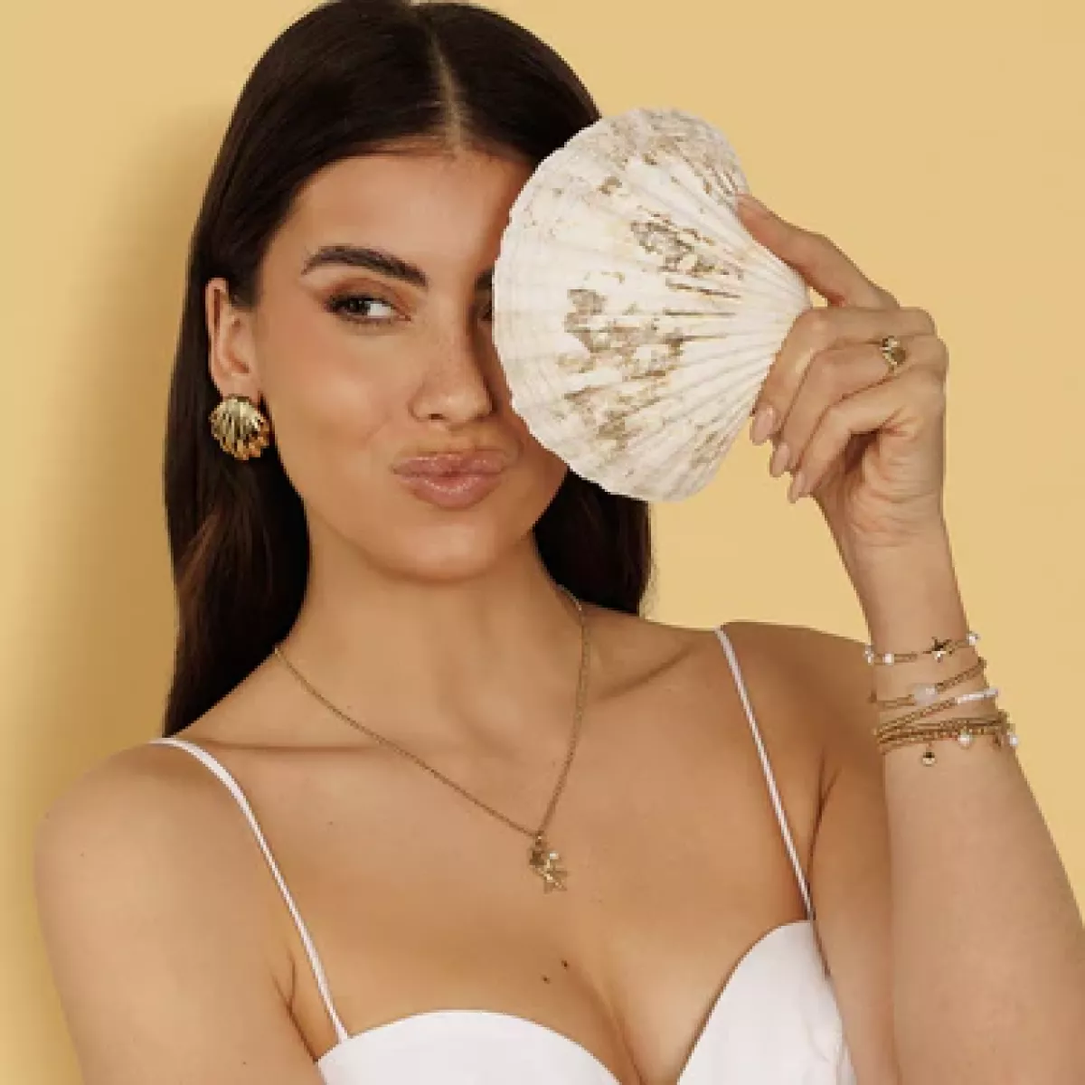 My Bendel Zomerse ketting drie bedels | Goud 2 My Bendel My Bendel Zomerse ketting drie bedels | Goud