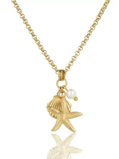 My Bendel My Bendel Zomerse ketting drie bedels | Goud