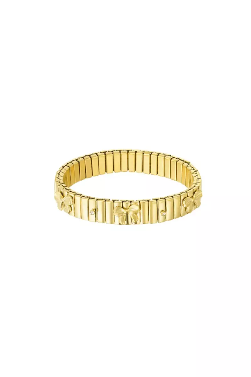 Yehwang Bold bow armband | Goud 1 Yehwang Yehwang Bold bow armband | Goud