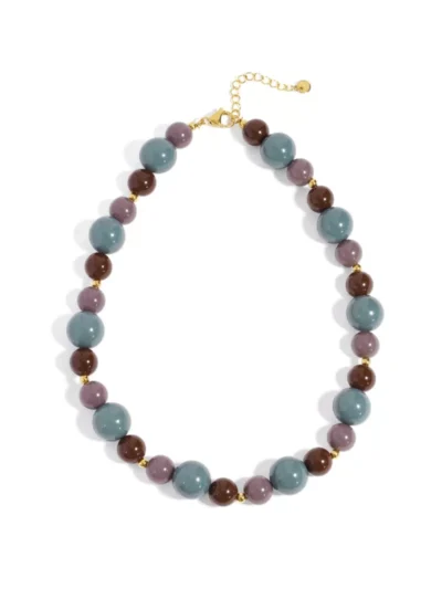 Yehwang Yehwang Ketting met kralen | Paars