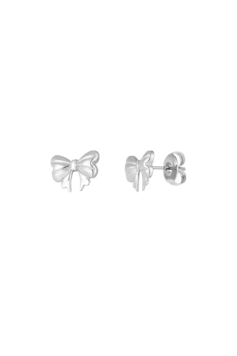 Yehwang Oorstuds cute bow | Zilver 1 Yehwang Yehwang Oorstuds cute bow | Zilver