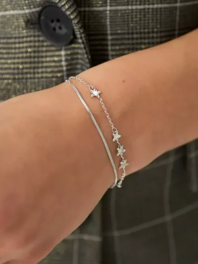 Yehwang Yehwang Starry layers armband | Zilver
