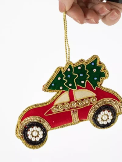 Manoon Manoon Hanger kralen auto kerstboom | Rood