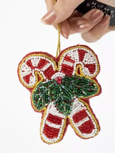 Manoon Manoon Hanger kralen candy cane | Rood