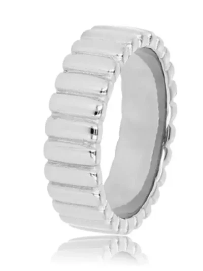 My Bendel My Bendel Ring met ribbels | Zilver