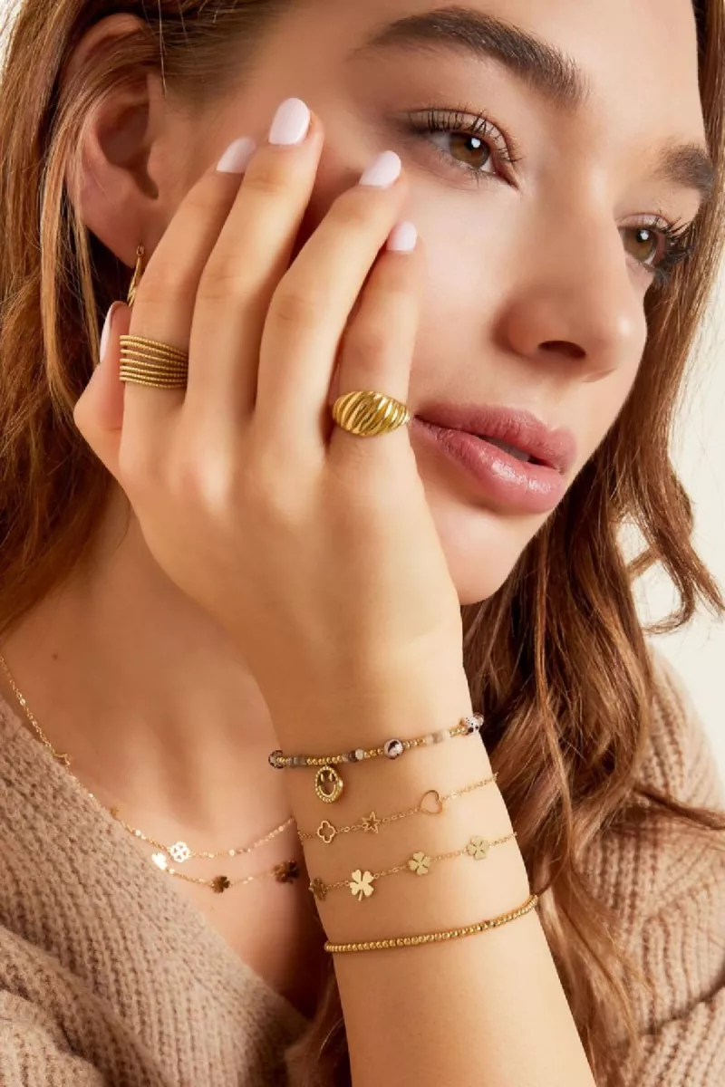 Yehwang Armband 5 klavertjes | Zilver 2 Yehwang Yehwang Armband 5 klavertjes | Zilver