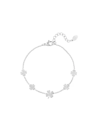 Yehwang Yehwang Armband 5 klavertjes | Zilver