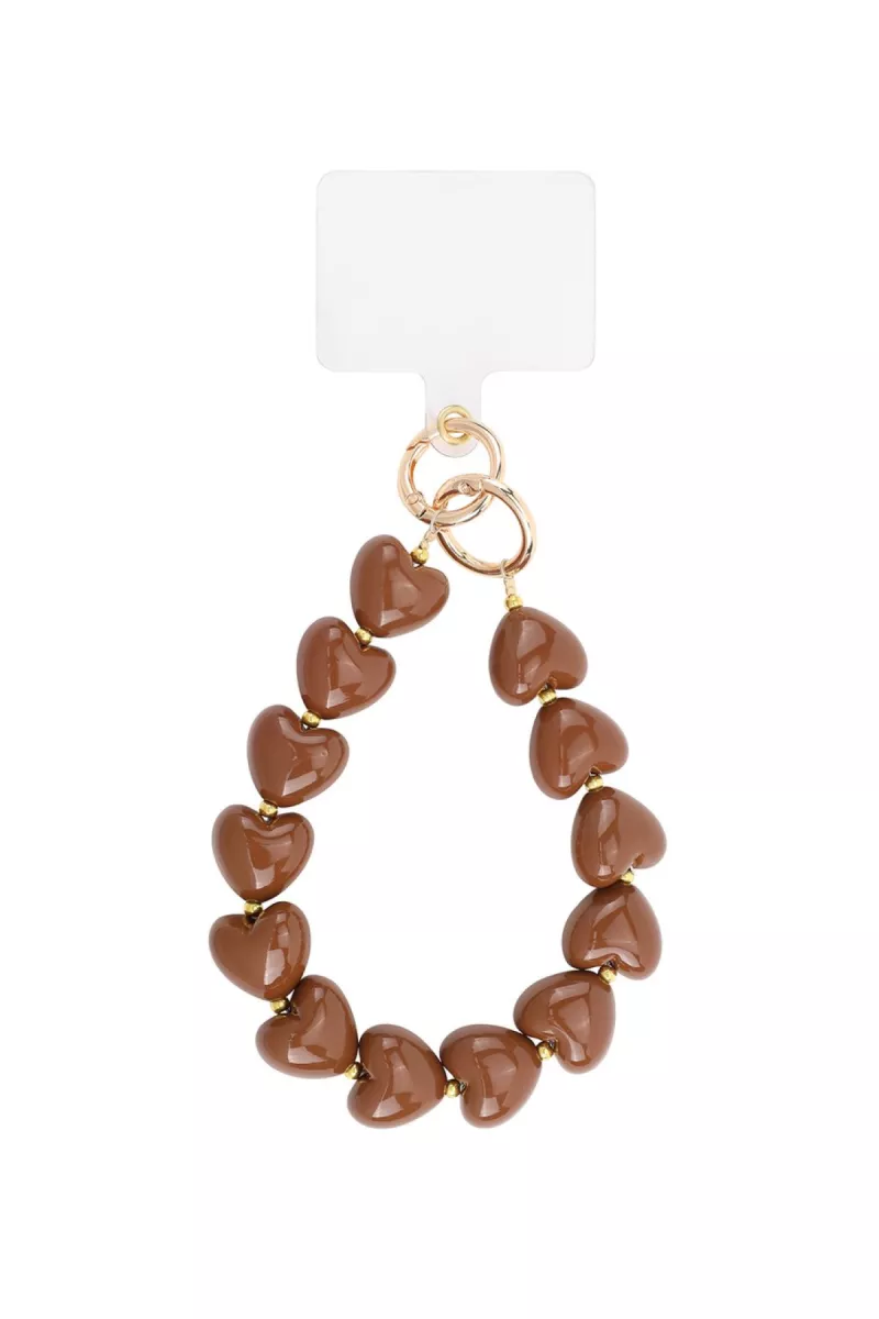 Yehwang Yehwang Classy hart telefoonkoord | Bruin