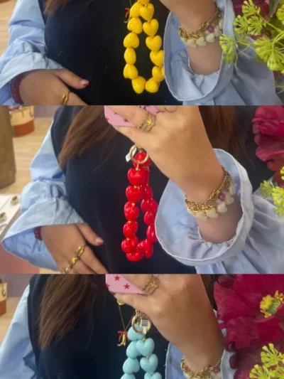 Yehwang Yehwang Classy hart telefoonkoord | Rood