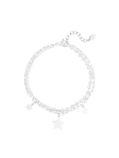 Yehwang Yehwang Dubbele armband shine bright | Zilver