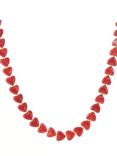 Yehwang Yehwang Halsketting hart | Rood