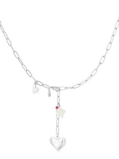 Yehwang Yehwang Ketting clover to my heart | Zilver